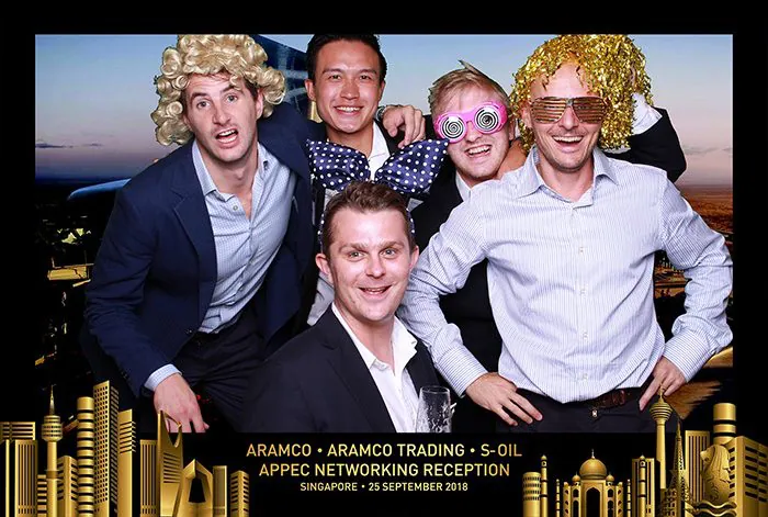Greenscreen photo booth picture for appec networking event